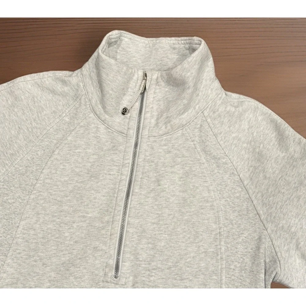Lululemon Scuba Oversized Funnel Neck Half Zip Long Women's XS/S‎ Gray Fleece